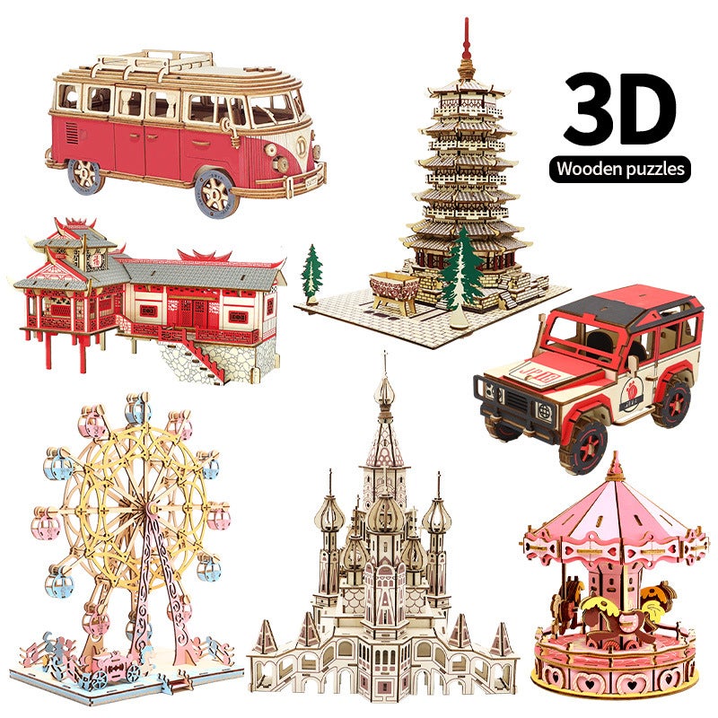 Wooden Boat Diy Assembled Model 3D Puzzle Children'S Handmade Entrepreneurial Puzzle Building Blocks Toys - Image 2